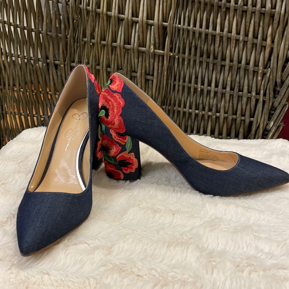 Jessica Simpson Denim Poppy heels